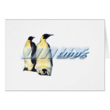Pingouins de Linux Carte De Vœux