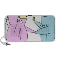 Pingouins de mariage haut-parleur notebook