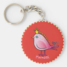 Pink Bird key Chain