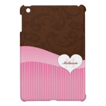 Pink & Brown Custom Heart - iPad Mini Case