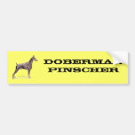 Pinscher de dobermann autocollant pour voiture