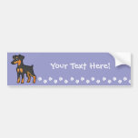Pinscher miniature de bande dessinée/Manchester Te Autocollants Pour Voiture