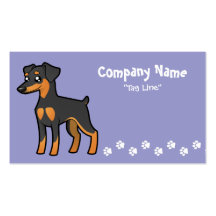 Pinscher miniature de bande dessinée/Manchester Te Modèle De Carte De Visite