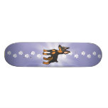 Pinscher miniature de bande dessinée/Manchester Te Planches À Roulettes Customisées