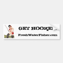 PINUP083, FreshWaterFisher.com, OBTIENNENT ACCROCH Autocollant Pour Voiture