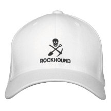 Pioche de pelle à croix de crâne de Rockhound brod Casquettes Brodées