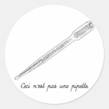 Pipette d'Une de Pas de Ceci N'est Adhésifs Ronds