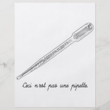 Pipette d'Une de Pas de Ceci N'est Prospectus Personnalisés