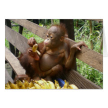 Pique-nique de la banane du bébé carte