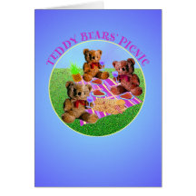 Pique-nique de nounours carte