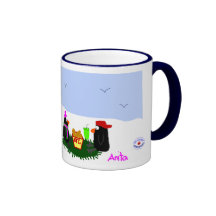 Pique-nique de pingouin tasse à café