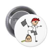 Pirate avec le bouton de trésor badges avec agrafe