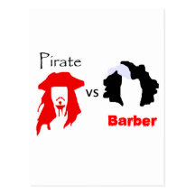 Pirate contre le coiffeur cartes postales