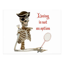 Pirate de badminton d'option cartes postales