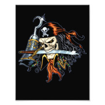 Pirate de crâne avec l'épée et le crochet par Al R Photo