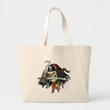 Pirate de crâne avec l'épée et le crochet par Al R Sacs Fourre-tout