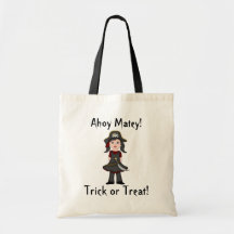 Pirate Fille-Halloween Sac En Toile