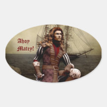 Pirate - oh de copain - autocollants personnalisab