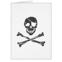 Pirate - scène grunge alternative de punk de roche carte de vœux