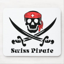 Pirate suisse tapis de souris