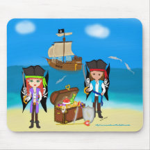 Pirates et utilisation Mousepad de trésor Tapis De Souris