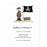 Pirates · Pirate, drapeau et trésor Cartes Postales