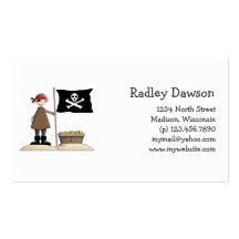 Pirates · Pirate, drapeau et trésor Cartes De Visite Professionnelles