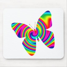 Pirouette d'arc-en-ciel formée par papillon tapis de souris