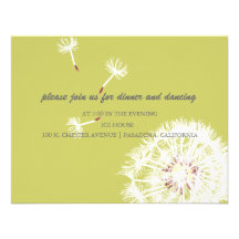 Pissenlits de PixDezines, couleurs d'arrière - pla Invitation Personnalisée