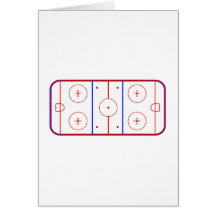 Piste d'hockey carte de vœux