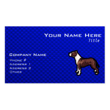 Pitbull ; Bleu Cartes De Visite Personnelles