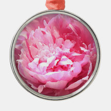 Pivoine rose hachée décoration de noël