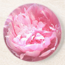 Pivoine rose hachée dessous de verres