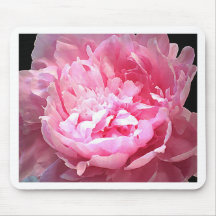 Pivoine rose hachée tapis de souris