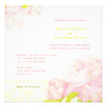 Pivoine rose + Invitations formelles de mariage de