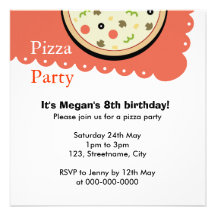 Pizza Cartons D'invitation