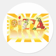 Pizza de soleil adhésif