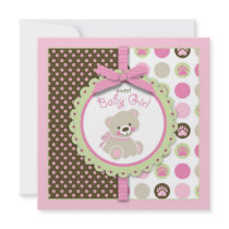 Place bienvenue d'invitation de fille d'ours
