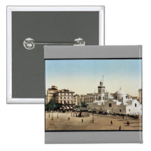 Place de gouvernement, cru Photoch d'Alger, Algéri Badge Avec Épingle