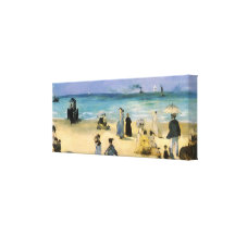 Plage à Boulogne par Manet, impressionisme vintage Impressions Sur Toile