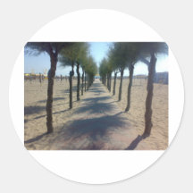 Plage Autocollant Rond