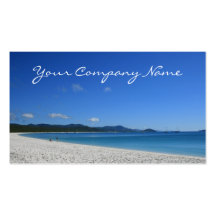 Plage blanche tropicale de sable - cartes de visit cartes de visite professionnelles