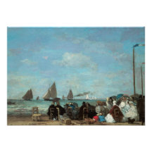 Plage chez Trouville, 1863 Invitations