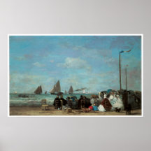 Plage chez Trouville, 1863 Posters