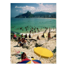 "Plage d'Arpoador, carte postale de Rio de Janeiro