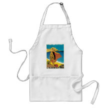 Plage De affiche vintage de voyage de Calvi, Franc Tabliers