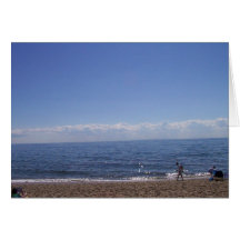 Plage de crique d'harengs carte de vœux