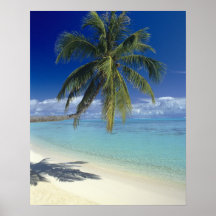 Plage de Matira sur l'île de Bora Bora, société Posters