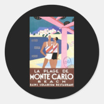 Plage de Monte Carlo Autocollants