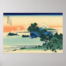 Plage de Shichiri dans la province de Sagami Affiche